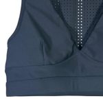 Allfenix Sports Bra Womens M Black Stretch V Neck Perforated Athleisure Pilates Size M Photo 1