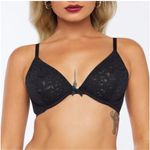 Savage X Fenty Black Unlined Leopard Lace Bra Size undefined Photo 2