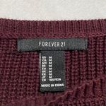 Forever 21 Maroon Cropped Sweatshirt Size Medium Photo 2