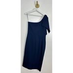 Dress the Population Tiffany One-Shoulder Midi Dress in Midnight Size X-Large Photo 7