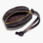Madewell Black and Gold Round Key Holder Coin Purse Photo 0