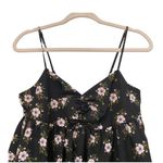 Free People NWT  Black Floral Bubble Babdydoll Dress Size Photo 5