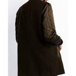 Charlotte Russe Longline Bomber Jacket Olive Army Green Long Moto Edgy Coat S Photo 1