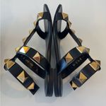 Valentino Garavani Valentino Black Roman Stud Gladiator Sandals EU 36.5 US 6.5 Authentic Photo 3
