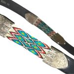 Tony Lama  Black Leather Belt with southwest design! Photo 4