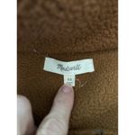 Madewell XS Fleece Quilted Pocket Popover Fleece Pullover Jacket Brown Blue Photo 3