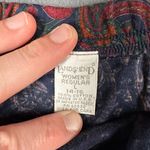 Lands' End Vtg Womens L 12-14 Cotton Paisley Print Pull On Flare Skirt Made USA Photo 5