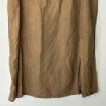 Cynthia Ashby Tan Brown Linen Skirt Elastic Waist Pull On Minimalist Logenlook L Size L Photo 7