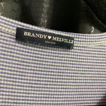 Brandy Melville light blue and white striped top Photo 1