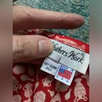 Vintage Mothers Work maternity red vase print button front romper, size small Photo 7