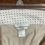 Christopher & Banks Women's Capri Pants Cream Size 10 Button Detail Hem Photo 3