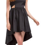 FRANCESCAS CUT OUT HIGH LOW MIDI FIT AND FLARE BLACK DRESS‎ SIZE MEDIUM Photo 0