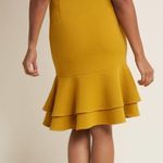 Modcloth  tiered ruffle fluted skirt mustard Photo 3