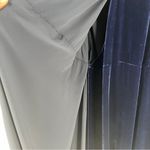 Dion‎ Lee Elegant Navy Silk Velvet Cold Shoulder 3/4 Sleeve Midi Wrap Dress 10 Blue Photo 13