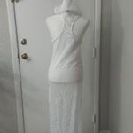 Love by Chesley White Floral Crochet Hooded Swimsuit Cover Up Vacation Boho Swim Photo 1