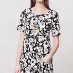 Anthropologie Maeve Black Rose Floral Shift Dress Photo 0
