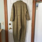 Urban Outfitters Out From Under Jayce Jacquard Jumpsuit Womens S Olive Green Satin Embossed Photo 2