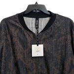 Agnes & Dora  Bomber Jacket Black XXXL Snake Skin Zip Up Pocket Photo 4