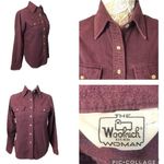 Woolrich Vintage 70's  Woman Flannel shirt in plum color size small Photo 1
