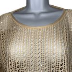 Anthropologie TALULAH Gorgeous Vanilla Open Knit L/S Crop Sweater Top NWOT Small Photo 1