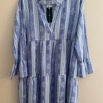 Michelle McDowell Morgan Dress Santorini Blue Size XXL NWT Tiered Babydoll Photo 0