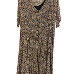 Vintage Nostalgia Prairie Dress Rayon Floral Print Size Medium Short Sleeve Photo 0