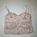 Victoria's Secret  Dream Angel Pink Floral Mesh Bustier Photo 0