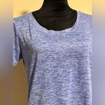 Nike EUC  Purple and White Dri Fit Scoop Neck Workout Top size medium Photo 1