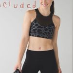 Lululemon Meshed Up Tank Top One Shoulder Leopard Striped Mini Pop Black Gray 6 Photo 6