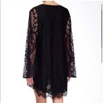 Lovers + Friends Holy Bell Sleeve Black Lace Mini Dress Size Small Photo 2