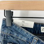 ZARA The High Rise Paneled Jeans 100% Cotton Tapered Straight Leg NWT Photo 6