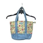 Longaberger  Quilted Floral Tote Bag – Blue Trim & Handles‎ Photo 1