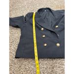 EXPRESS Double Breasted Black Blazer Womens Sz XL Preppy Cropped Academia Photo 6