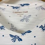 Coldwater Creek White T Shirt Blue Honey Bees Sz Small Petite Photo 2