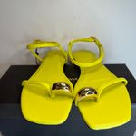 Massimo Dutti METAL PIECE TOE STRAP SANDALS Lemon casual classic comfy summer Photo 2