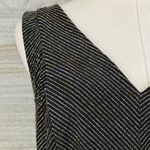 Torrid Sleeveless Wide Leg Jumpsuit Black w Silver & Gold Glitter Pinstripes-1X Photo 1