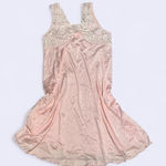 Vintage Shadowline baby pink lace slip dress Size undefined Photo 0