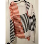 Calvin Klein Calvin‎ Klein Womens Stripe Kaftan Dolman Blouse Multicolored Size XL + Scarf Photo 4