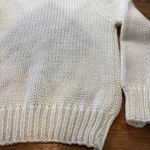 Vintage 1960s Classic Preppy Argyle Sweater Ruffle Shoulders White Size XS Photo 8