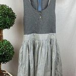 Armani Exchange Gray & Blue Striped Knit Sleeveless Dress 10 Photo 0
