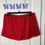 Hue EUC ‎ women’s red pink heart spotted drawstring pajama pj shorts summer XL Photo 3