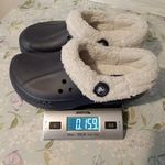 Crocs Blitzen11 Mule Navy Fur Slip On Shoes Outside Inside Womens 9 Photo 8