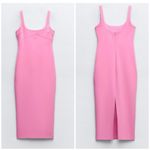 ZARA Bubblegum Pink Tailored Fitted Midi Sheath Pencil Dress Women’s Size M Photo 7