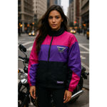 Vintage Fieldsheer Reflex Rainguard Motorcycle Jacket Pink Purple Black XL Moto Photo 1