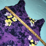 J & J FASHION HAWAII floral tie dye tank mini dress, faux wrap skirt size XL Purple Photo 2