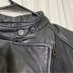 Ralph Lauren Lauren Quilted Mixed Media Leather Detail Moto Jacket size S Small Photo 10