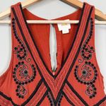 Maeve  Anthropologie Desert Embroidered Jumpsuit Women's 2 Orange Wide Leg Crop Photo 8