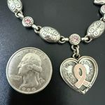 Brighton Retired Power Of Pink Breast Cancer Love Heals Heart Charm Bracelet 26g Photo 8