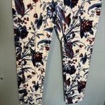 Diane Von Furstenberg  Dakota White Rose Floral Skinny Trouser Pants Size 12‎ Photo 5
