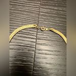 NWOT Gold Blue Faux Diamond Point Necklace Costume Jewelry Photo 3